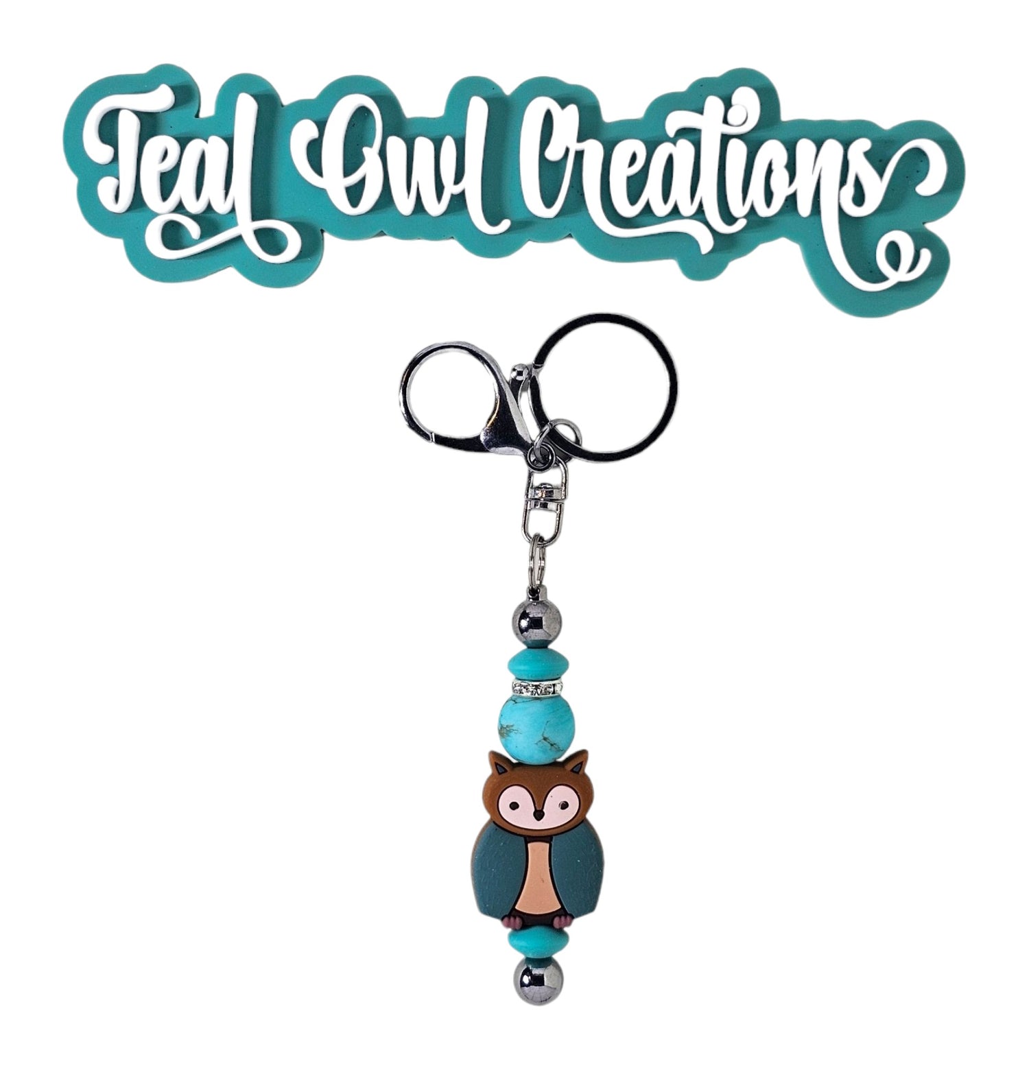 Beaded Metal Keychains