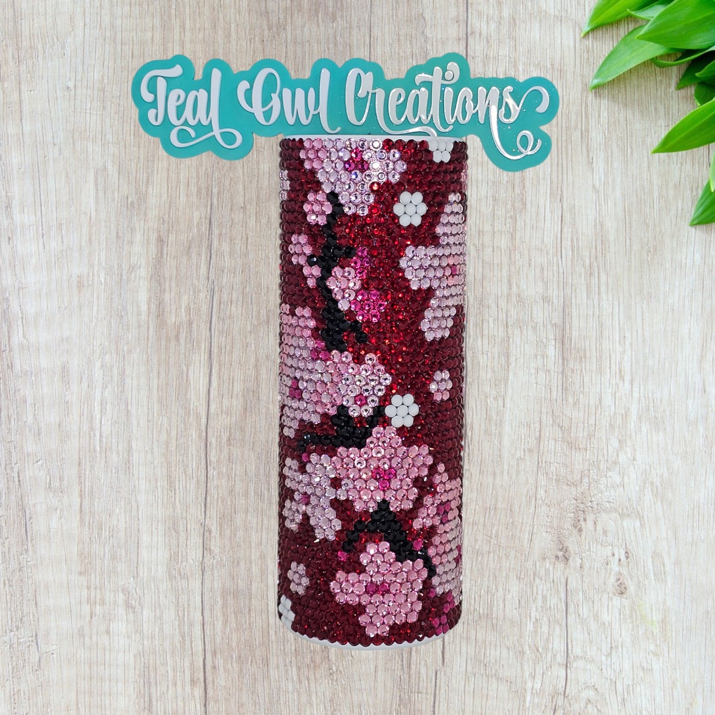 Cherry Blossom Rhinestone Tumbler 20oz